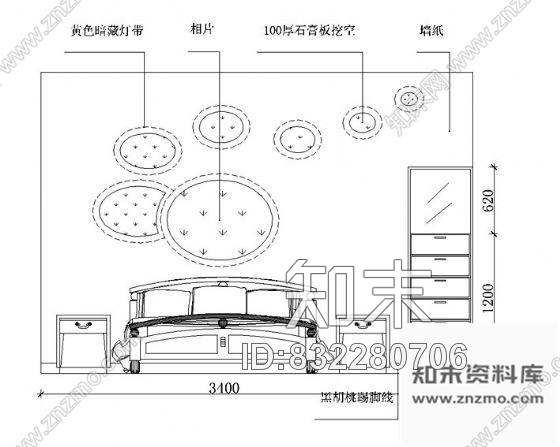 图块/节点电视背景墙设计cad施工图下载【ID:832280706】