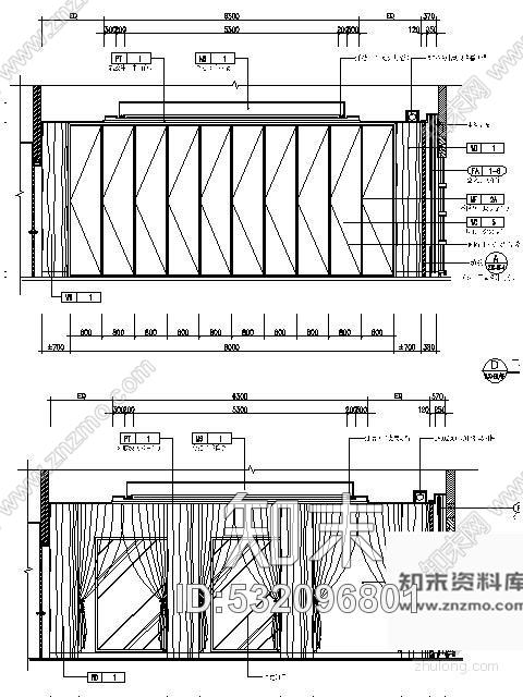 施工图五星酒店会议室施工图cad施工图下载【ID:532096801】