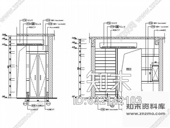 施工图佛山某豪华住宅小区住户大堂室内装修图cad施工图下载【ID:632142103】