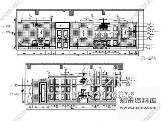 施工图内蒙古高档欧式风格酒店会所餐厅大堂装修CAD施工图含效果图cad施工图下载【ID:532026655】