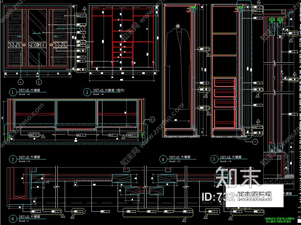 梁景华--北京棕榈泉超奢华复式楼样板cad施工图施工图非常详细cad施工图下载【ID:732156873】