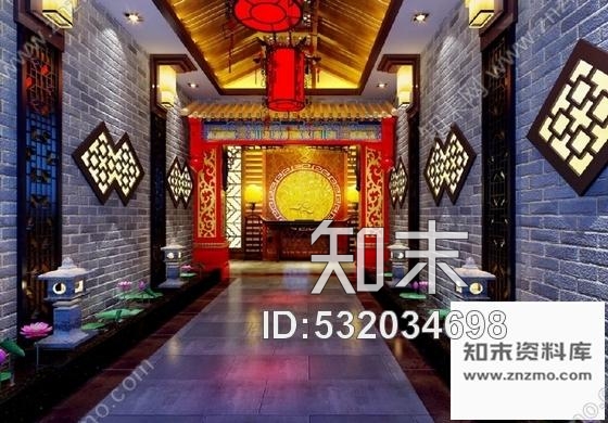 施工图河南三星级商务酒店中式餐厅装修施工图含效果cad施工图下载【ID:532034698】