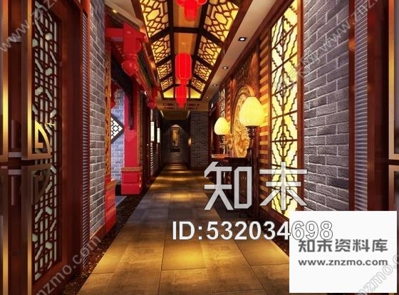 施工图河南三星级商务酒店中式餐厅装修施工图含效果cad施工图下载【ID:532034698】