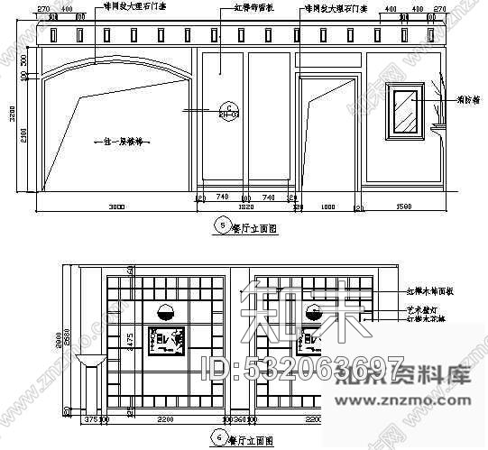 宾馆宴会厅装修图纸cad施工图下载【ID:532063697】