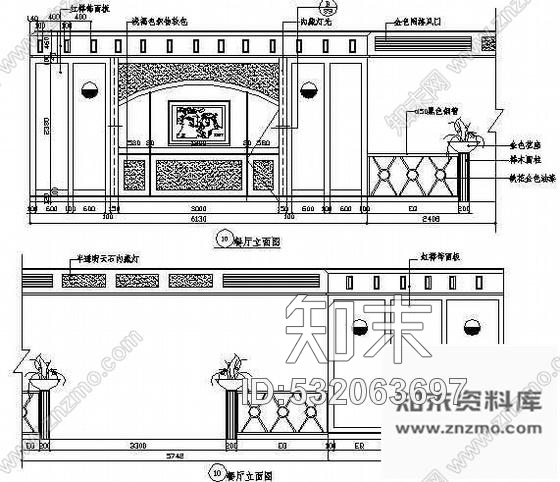 宾馆宴会厅装修图纸cad施工图下载【ID:532063697】