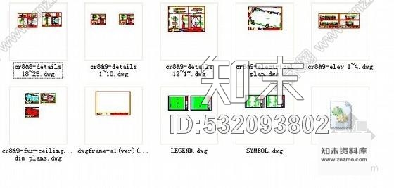 施工图酒店会议室设计装修图cad施工图下载【ID:532093802】