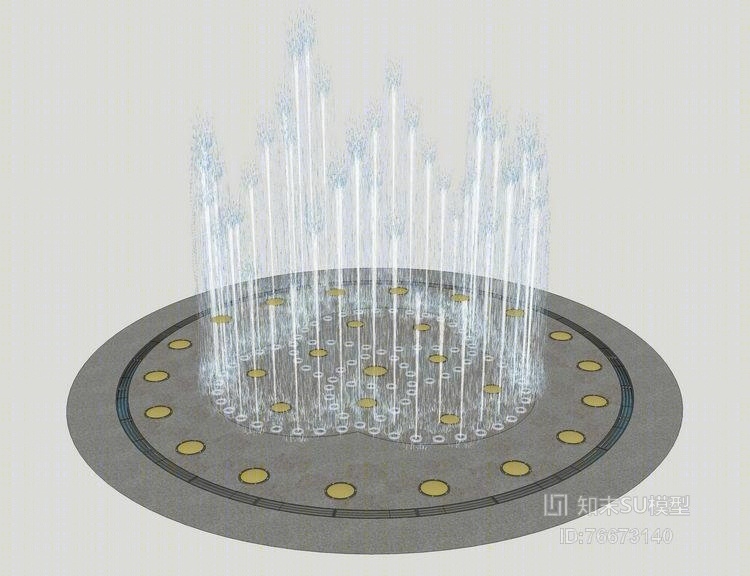 旱地喷泉su模型su模型下载【id:76673140】