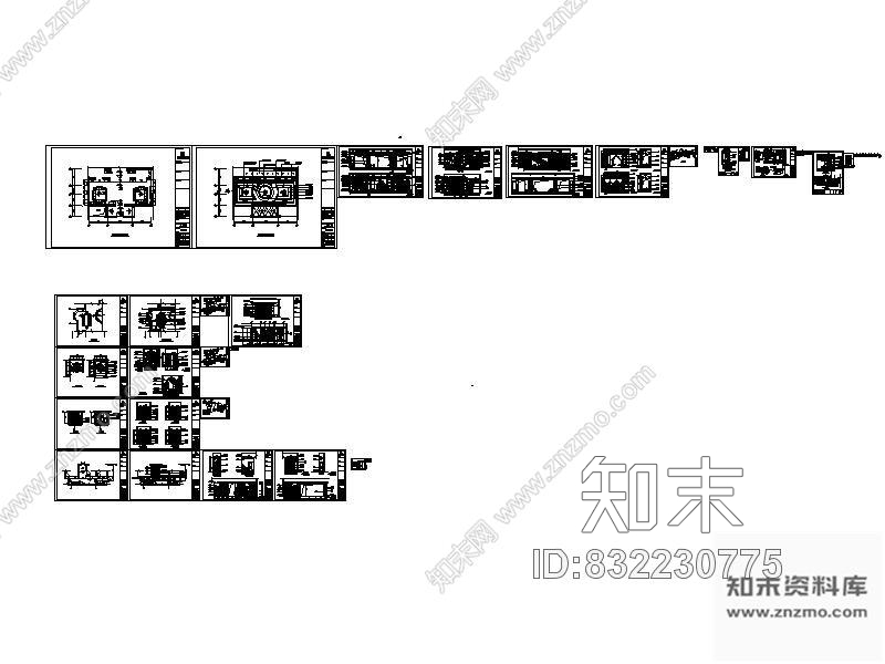 图块/节点别墅客厅详图cad施工图下载【ID:832230775】