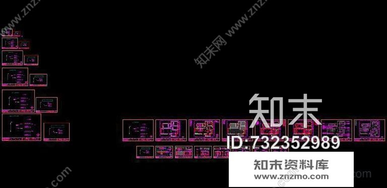 河南洛阳130平米中式设计-洛阳牡丹cad施工图下载【ID:732352989】