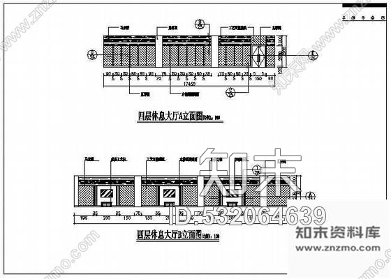 施工图休闲酒店四层装修施工图cad施工图下载【ID:532064639】