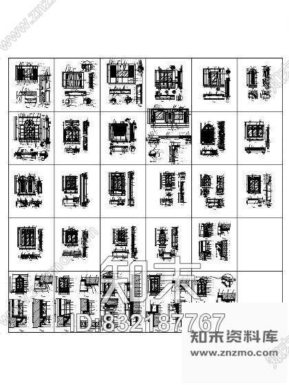 图块/节点欧式窗节点详图集cad施工图下载【ID:832187767】