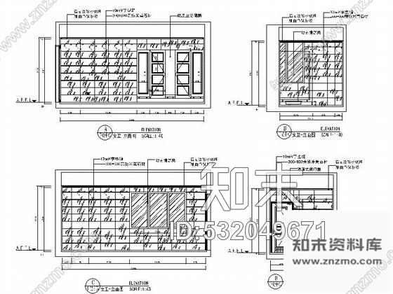 施工图河南酒店公共卫生间装修图施工图下载【ID:532049671】