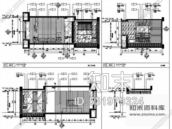 施工图深圳纯大户豪宅现代风格四居室室内装修施工图cad施工图下载【ID:531979324】