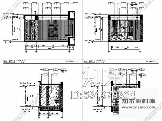 施工图深圳纯大户豪宅现代风格四居室室内装修施工图cad施工图下载【ID:531979324】