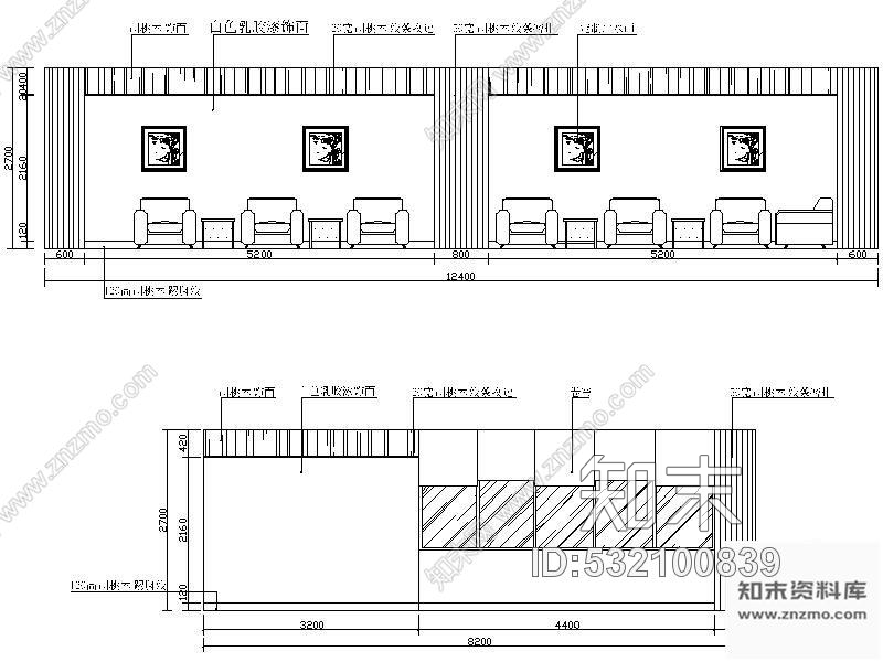 施工图盐城某检测中心办公楼装修图cad施工图下载【ID:532100839】