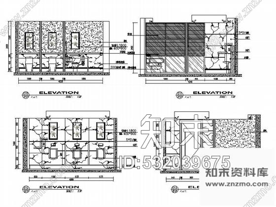 施工图昆山五星级酒店卫生间室内装饰设计施工图含效果施工图下载【ID:532039675】