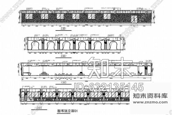 施工图福建重点实验小学图书馆室内装修图含实景图cad施工图下载【ID:632135145】