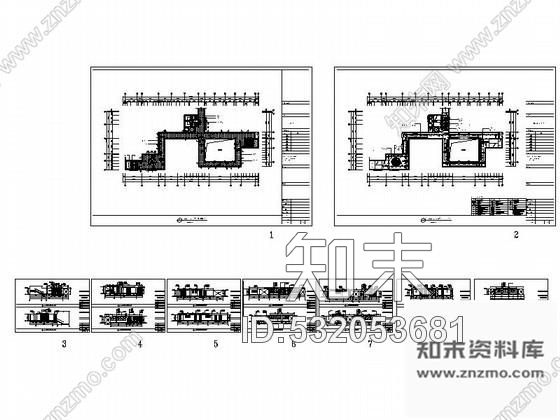 施工图酒店公共过道装修图cad施工图下载【ID:532053681】