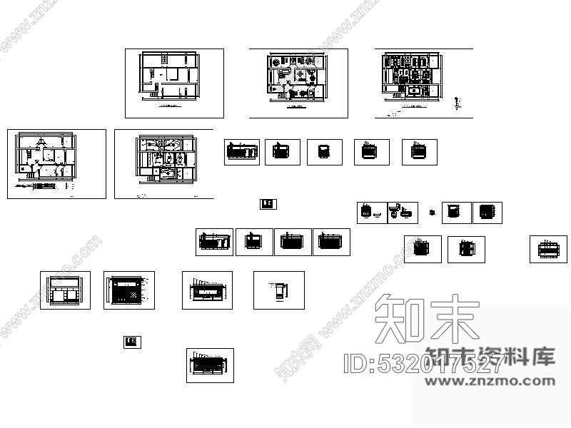 施工图湖南某小茶楼装修图cad施工图下载【ID:532017527】