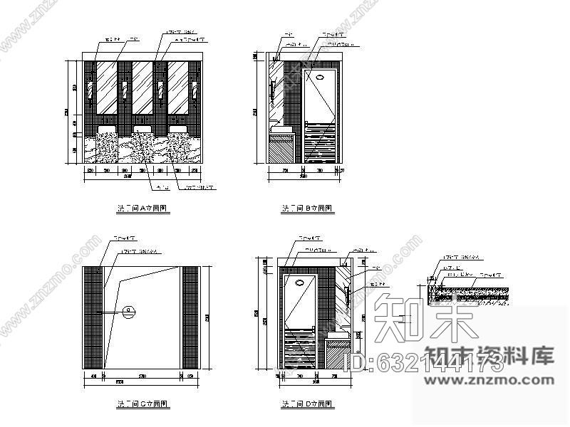 施工图公共卫生间装修施工图施工图下载【ID:632144173】