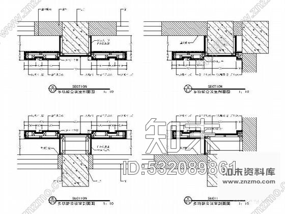 施工图医院多功能会议室装修图cad施工图下载【ID:532089861】