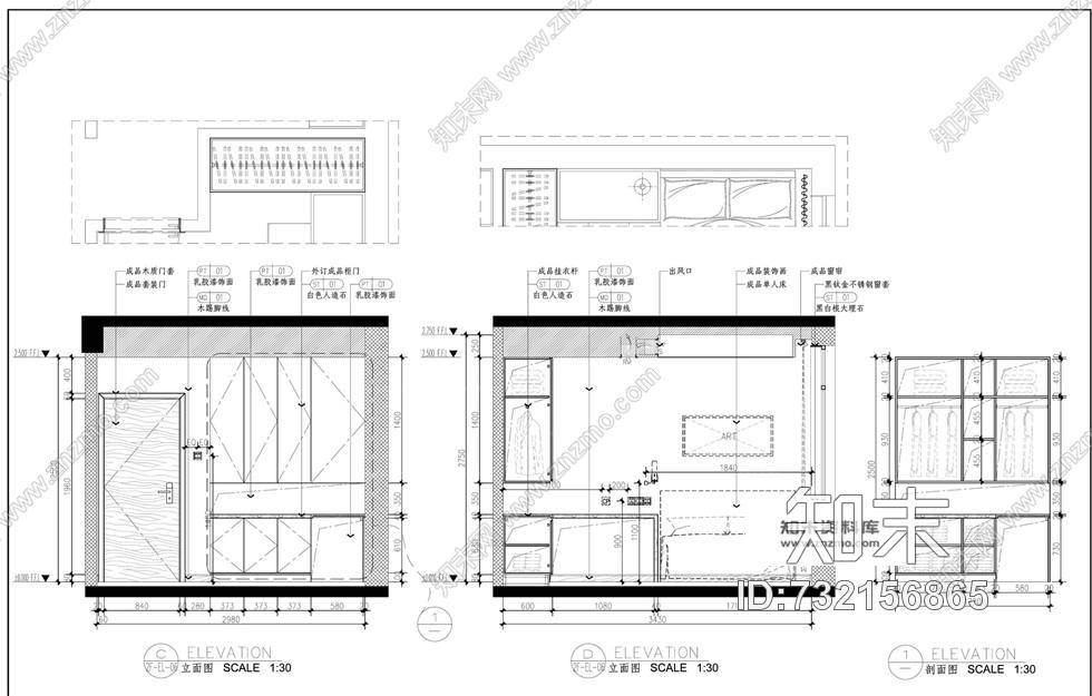 杭州力设计--杭州千岛湖中式别墅室内装修施工图含实景照片cad施工图下载【ID:732156865】