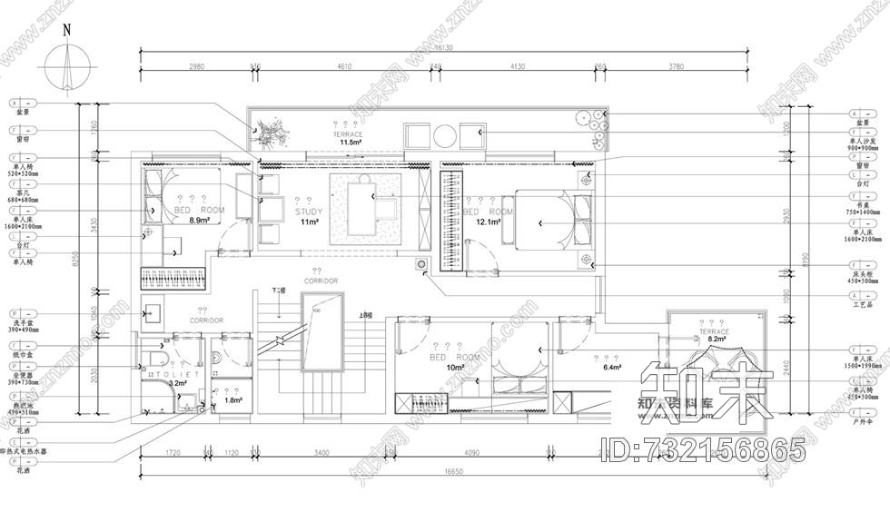 杭州力设计--杭州千岛湖中式别墅室内装修施工图含实景照片cad施工图下载【ID:732156865】