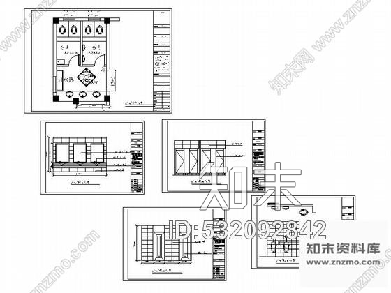 施工图某现代办公楼卫生间装修图cad施工图下载【ID:532092842】