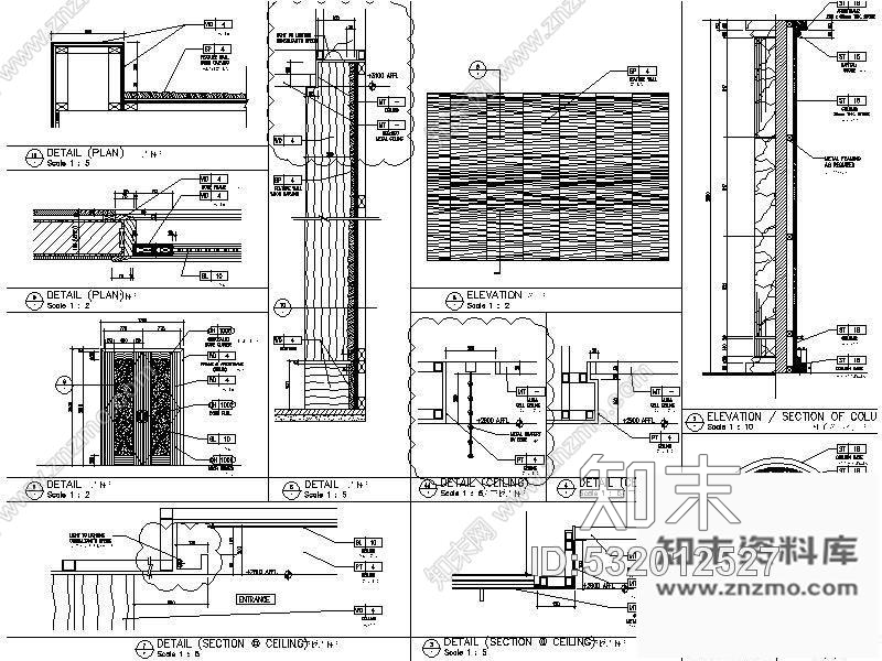 施工图北京星级酒店意大利餐厅装修图cad施工图下载【ID:532012527】