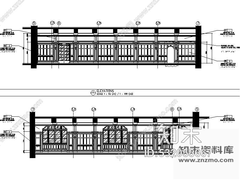 施工图上海某酒店老楼小宴会厅改造室内装修图cad施工图下载【ID:532055667】