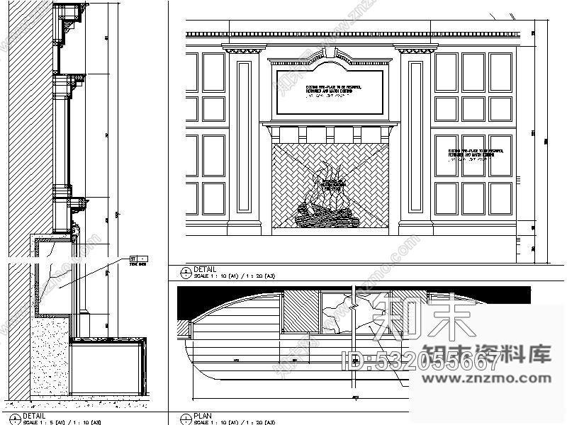 施工图上海某酒店老楼小宴会厅改造室内装修图cad施工图下载【ID:532055667】