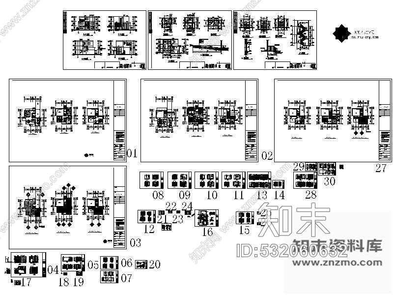 施工图江苏五星级酒店独栋客房装修图cad施工图下载【ID:532060632】