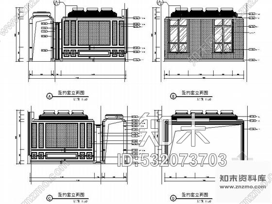 施工图湖北某欧陆风格时尚售楼处室内装修施工图含效果cad施工图下载【ID:532073703】