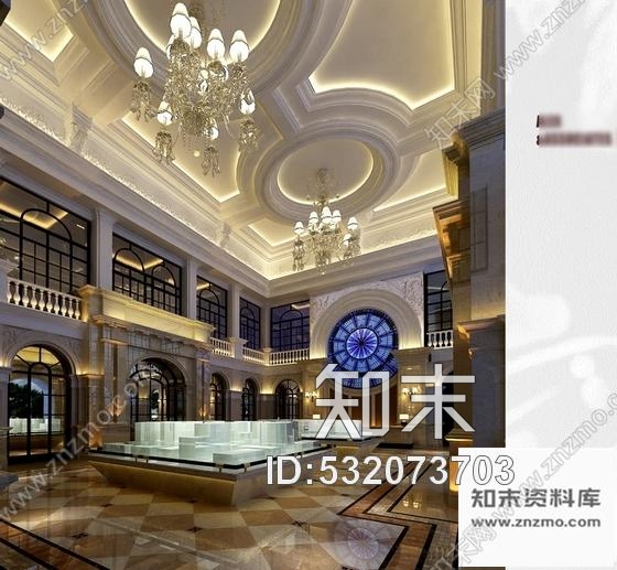施工图湖北某欧陆风格时尚售楼处室内装修施工图含效果cad施工图下载【ID:532073703】
