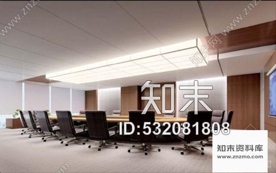 施工图某中学会议室装修图含效果cad施工图下载【ID:532081808】