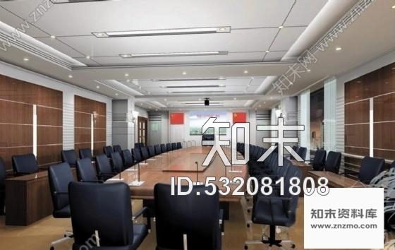 施工图某中学会议室装修图含效果cad施工图下载【ID:532081808】