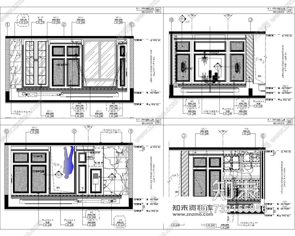 新古典风格别墅施工图含实景cad施工图下载【ID:732155856】