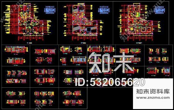 施工图某五星总统套房装修图cad施工图下载【ID:532065620】