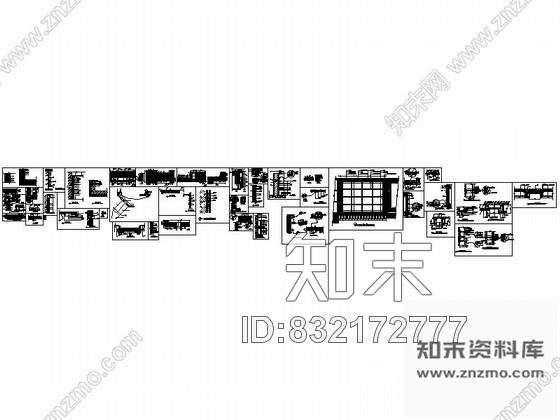 图块/节点成套石材装饰墙面造型节点详图CAD图块下载cad施工图下载【ID:832172777】