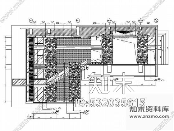 施工图浙江度假酒店大堂室内装修CAD施工图含效果cad施工图下载【ID:532035615】