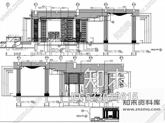 施工图浙江度假酒店大堂室内装修CAD施工图含效果cad施工图下载【ID:532035615】