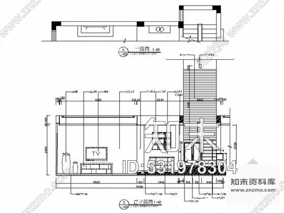 施工图精品清新简约北欧风格两层小别墅室内设计装修施工图含效果cad施工图下载【ID:531978304】