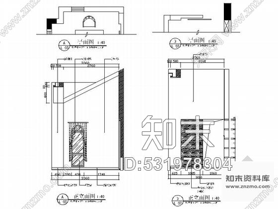 施工图精品清新简约北欧风格两层小别墅室内设计装修施工图含效果cad施工图下载【ID:531978304】