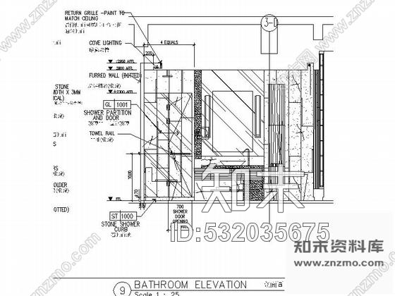 施工图天津某五星级酒店客房部分室内装修施工图含效果施工图下载【ID:532035675】