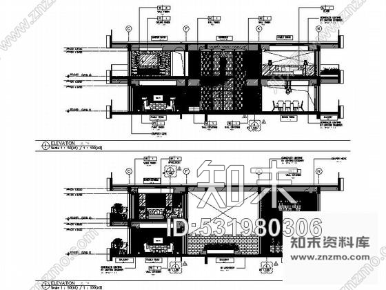 施工图西安旅游度假区花园式洋房四种风格两层别墅室内装修施工图含方案施工图下载【ID:531980306】