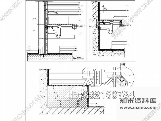 图块/节点洗手池详图cad施工图下载【ID:832168784】