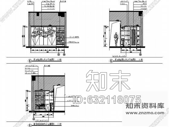 施工图某高级会所接待大厅装修图cad施工图下载【ID:632118075】