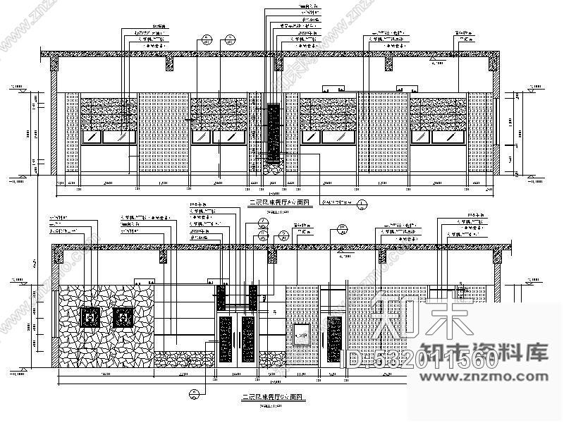 施工图某风味餐厅室内装饰施工图cad施工图下载【ID:532011560】