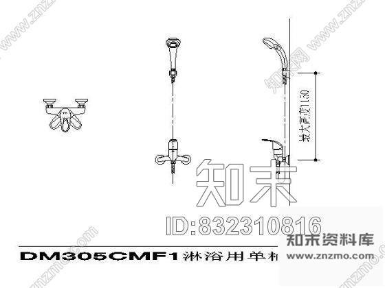 图块/节点精品卫浴用品三视图cad施工图下载【ID:832310816】