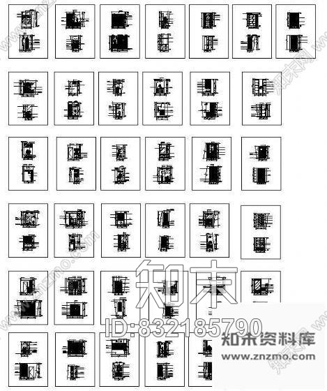 图块/节点一些卧室和玄关的立面图cad施工图下载【ID:832185790】